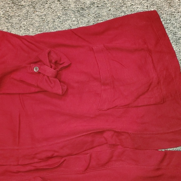 Karen Scott Red Cardigan with front pockets and sleeve detail XL - Picture 2 of 3